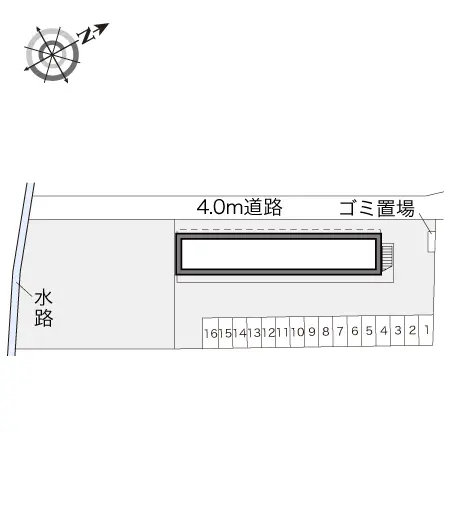 ★手数料０円★下関市綾羅木南町２丁目 月極駐車場